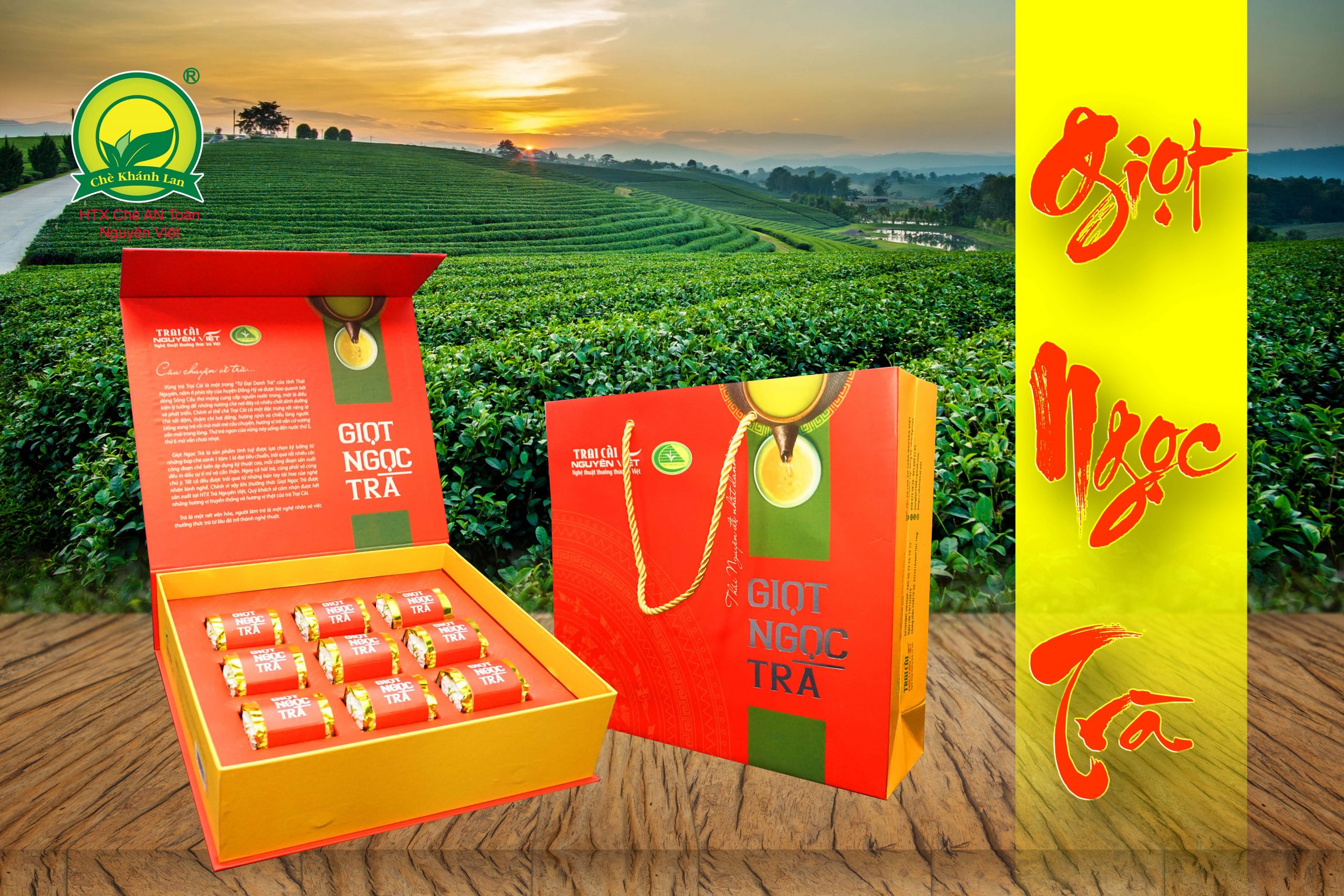 Wood table background tea plant for design.